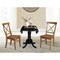 International Concepts 42 in. Dual Drop Leaf Table with 2 Cross Back Dining Chairs - 3 Piece Dining Set K46-42DP-C59-613P - alternate 3